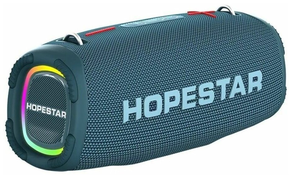 Портативная беспроводная Bluetooth колонка HOPESTAR A6 Max с микрофоном 80Вт/портативная акустика/блютуз колонка (Синяя)