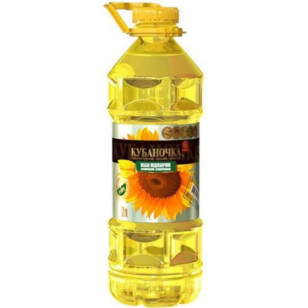 Масло подсолнечное ТМ Кубаночка РД 2,0 л