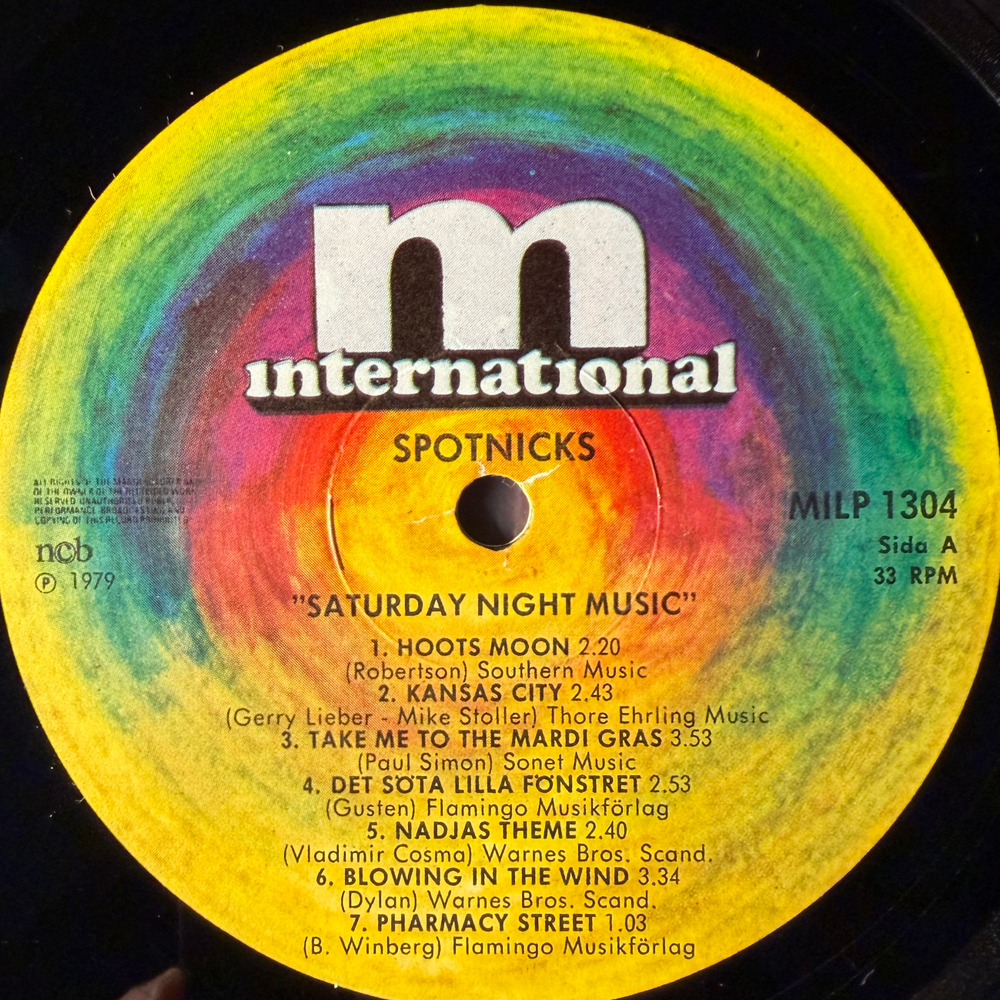 Spotnicks – Saturday Night Music (Швеция 1979г.) Т