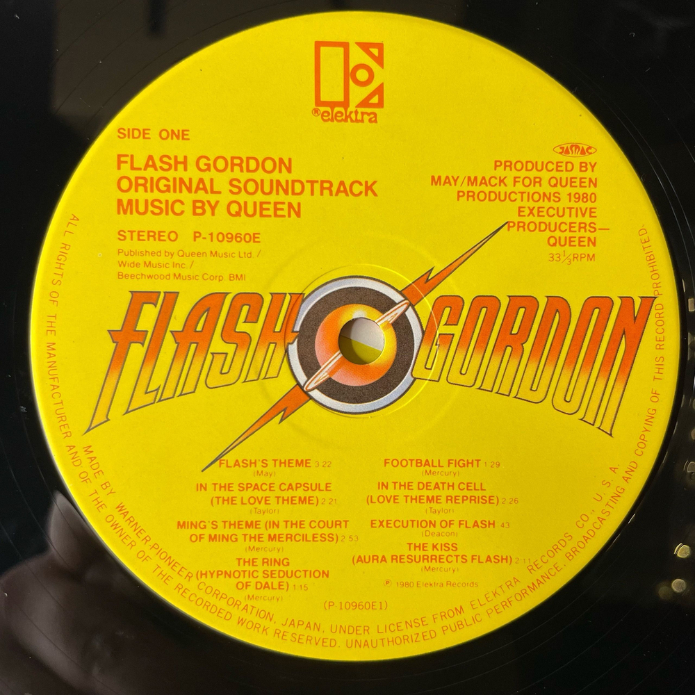 Винтажная виниловая пластинка LP Queen Flash Gordon (Музыка к Кинофильму Soundtrack Music) (Япония 1980) (Оби)