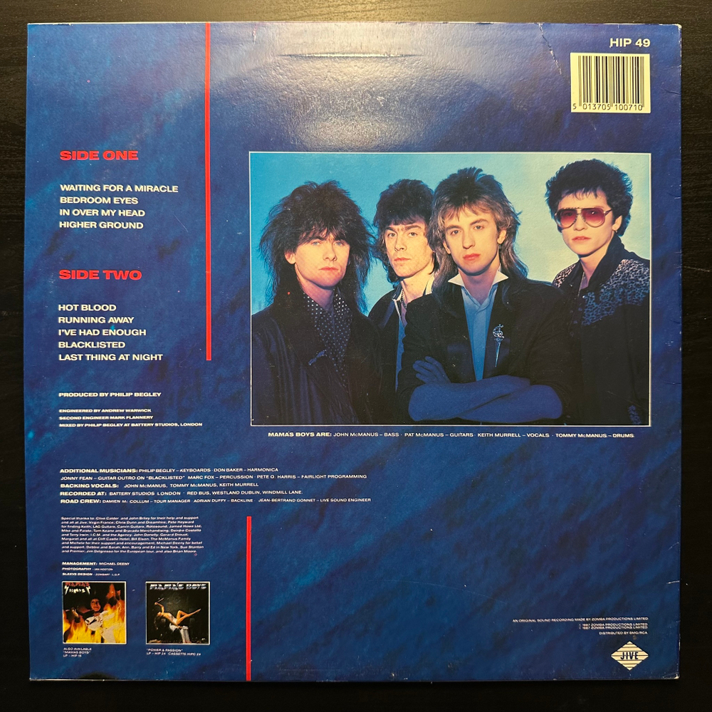 Mama's Boys - Growing Up The Hard Way (Европа 1987г.)