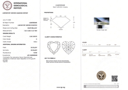 Лабораторно-выращенный бриллиант сердце 7.53 х 8.80 х 5.37 мм D/VVS2 2.08 ct