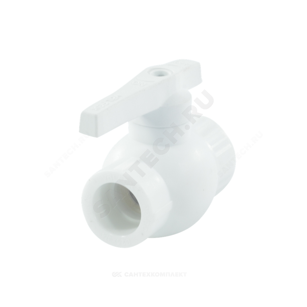 Кран шаровой PP-R комбинированный белый Дн 32х1" Ру25 ВР VALFEX 10144132