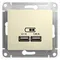 Розетка с USB A+A Systeme Electric Glossa Бежевый GSL000233