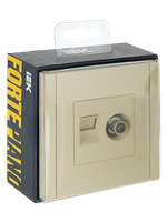 FORTE&PIANO Розетка двойная TV+RJ45 кат.5E FP436 ваниль IEK