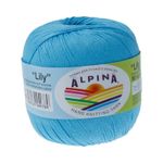 Пряжа Alpina Lily / уп.10 мот. по 50г, 175м, 502 яр.голубой