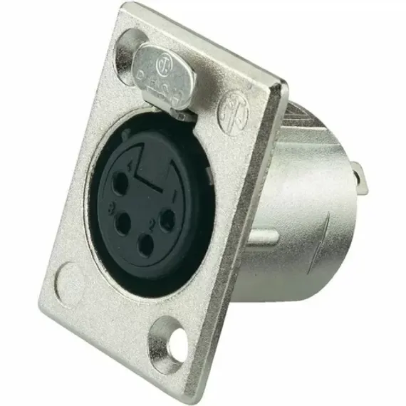 Neutrik NC4FP-1 панельный разъем XLR female 4 контакта