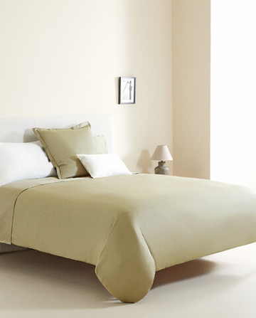 ZARA HOME (300 НИТЕЙ) ПОДОДЕЯЛЬНИК ИЗ САТИНА, ЗЕЛЕНЫЙ