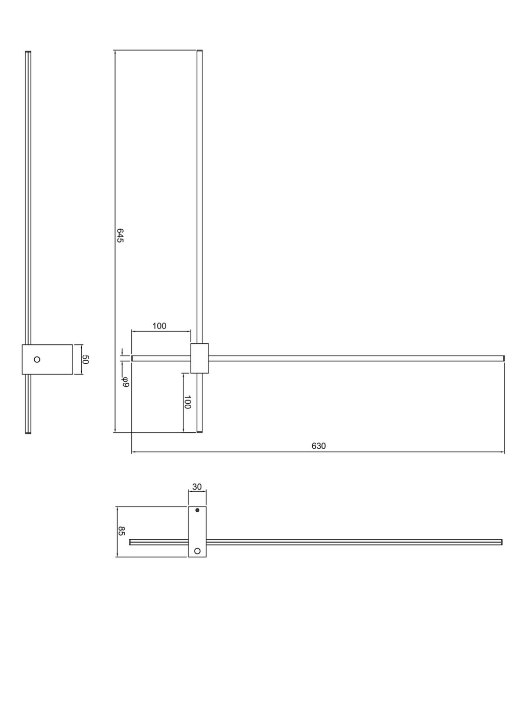 Настенный светильник (бра) Technical C070WL-L12GB3K