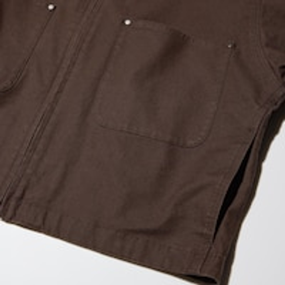 UNIQLO Короткая куртка на молнии, темно-коричневый