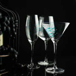 Бокал для вина 430 мл "Abyss" декор d 8,3/6,6 см h22 см P.L. - BarWare [6]