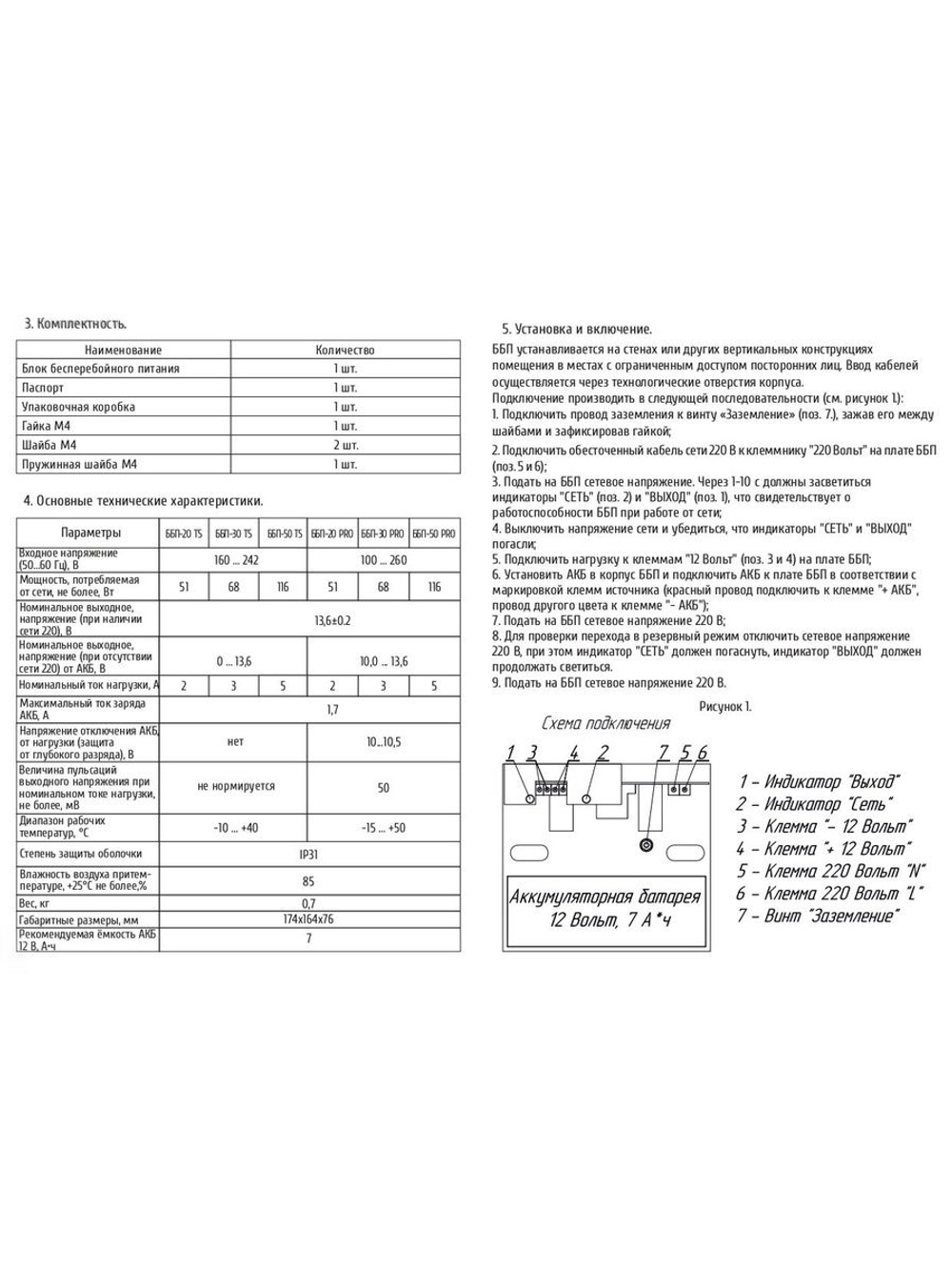 Источник бесперебойного питания ББП-30 TS