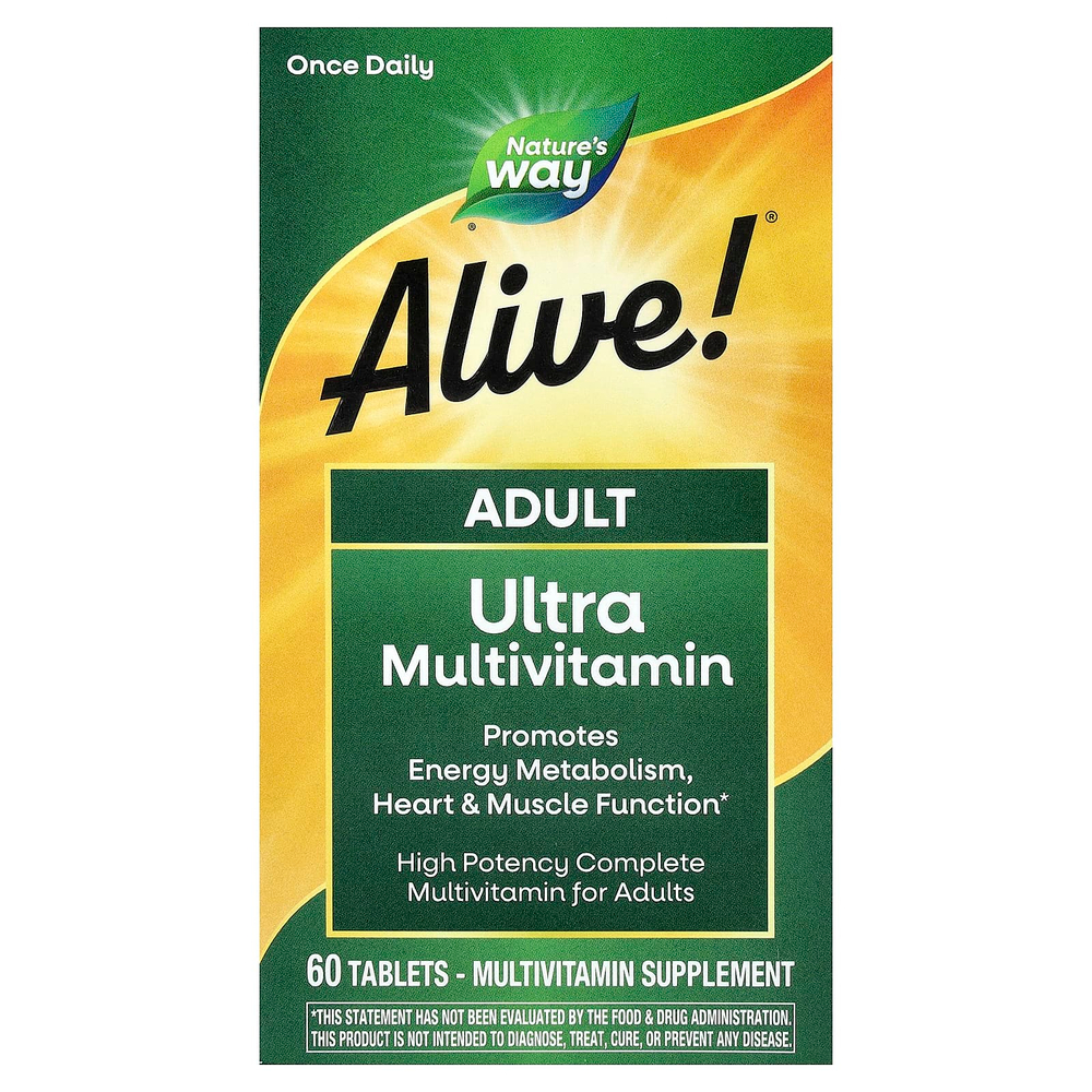 Nature's Way, Alive!®, ультрамультивитамины для взрослых, 60 таблеток