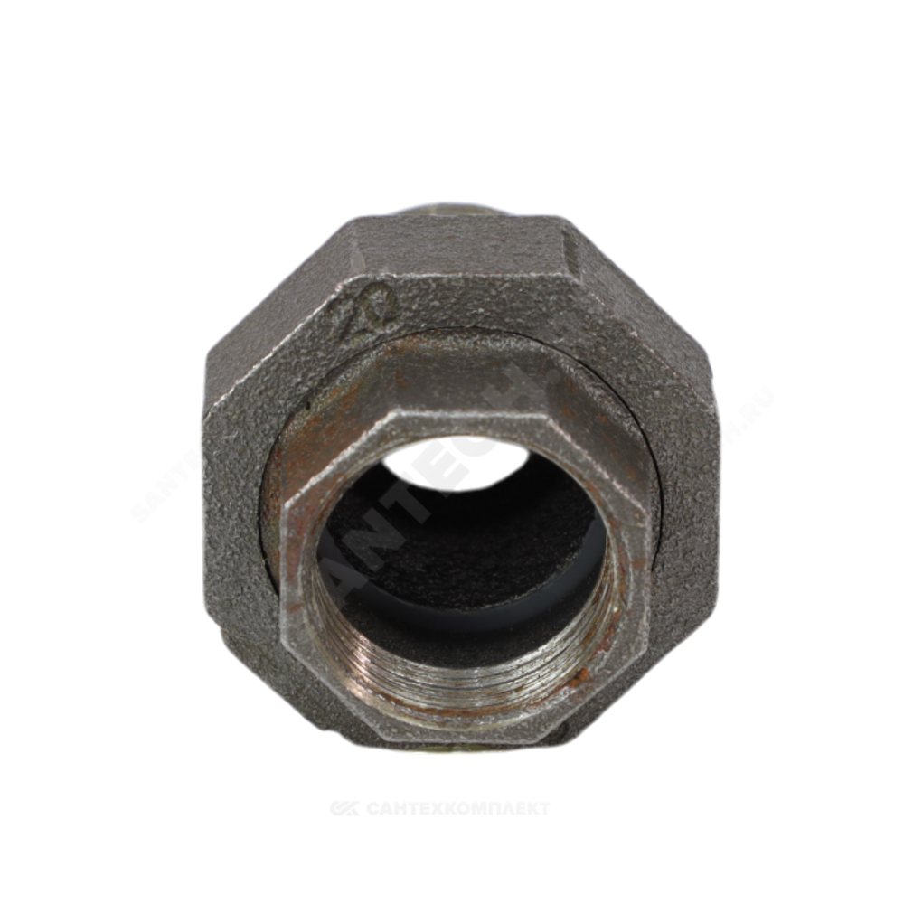 Соединитель прямой американка чугун Ду 15 (1/2") ВР/НР Fittex