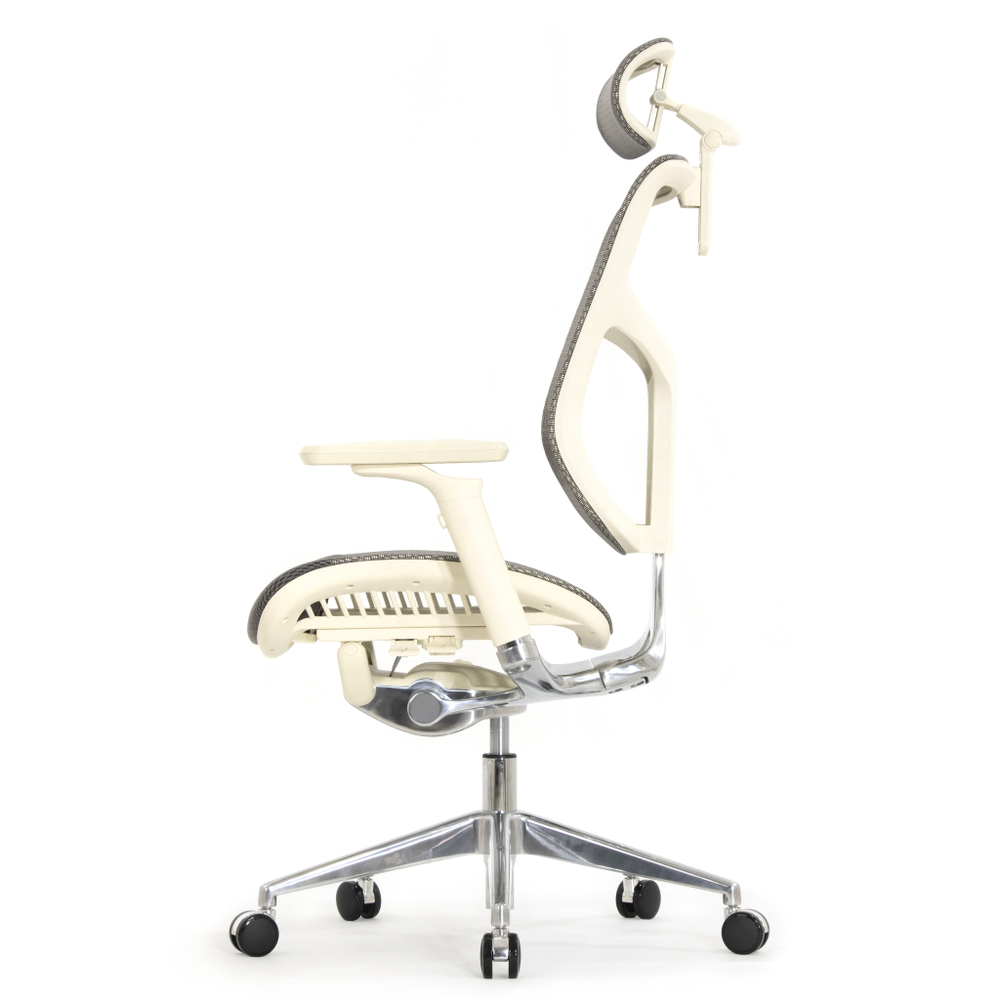 Кресло EXPERT 2 STAR HSTM 01-G (подлокотник 6D(360), подголовник 5D, сетка серая / каркас светлый)