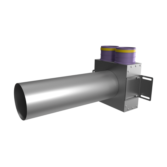 Provent VPSL 125/75x2 пленум потолочный круглый на 2 выхода (L=400 мм)