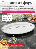 Блюдо овальное "Opal" Платиновые пластинки 36 см