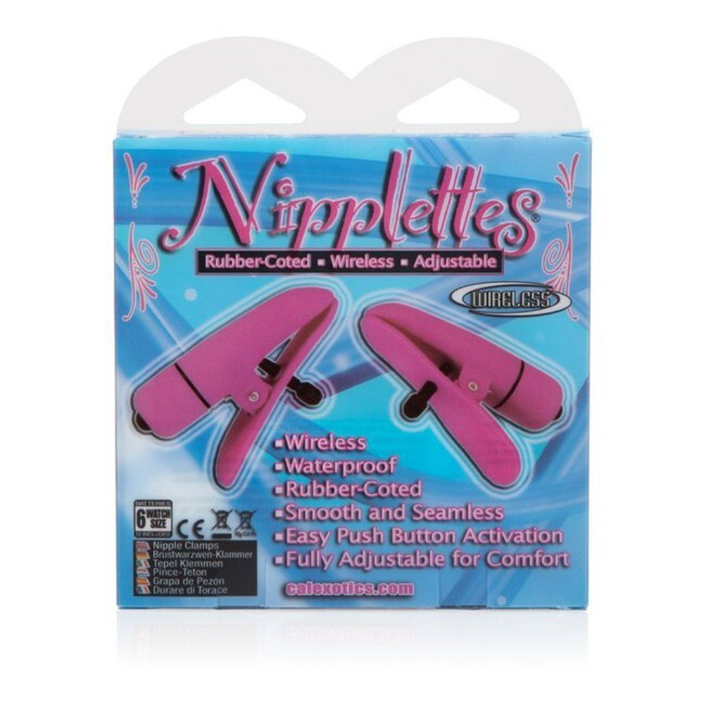 Виброзажимы на соски Nipplettes (Цвет: розовый)