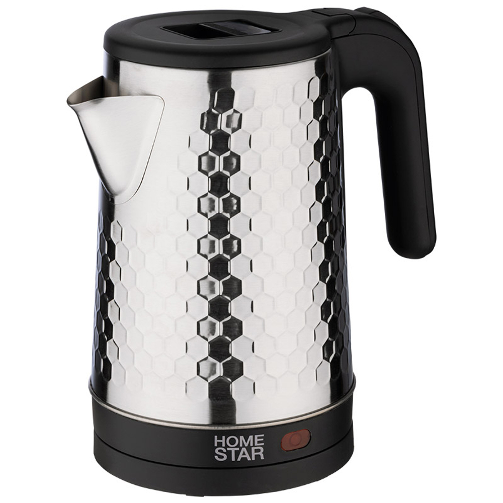 Чайник электрический 1,8л Homestar HS-1022, стальной, черный