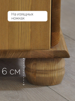 Шкаф витрина Бритта однодверная стеклянная, бейц
