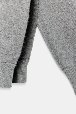 ZARA СВИТЕР СО СКЛАДКАМИ, СЕРЫЙ