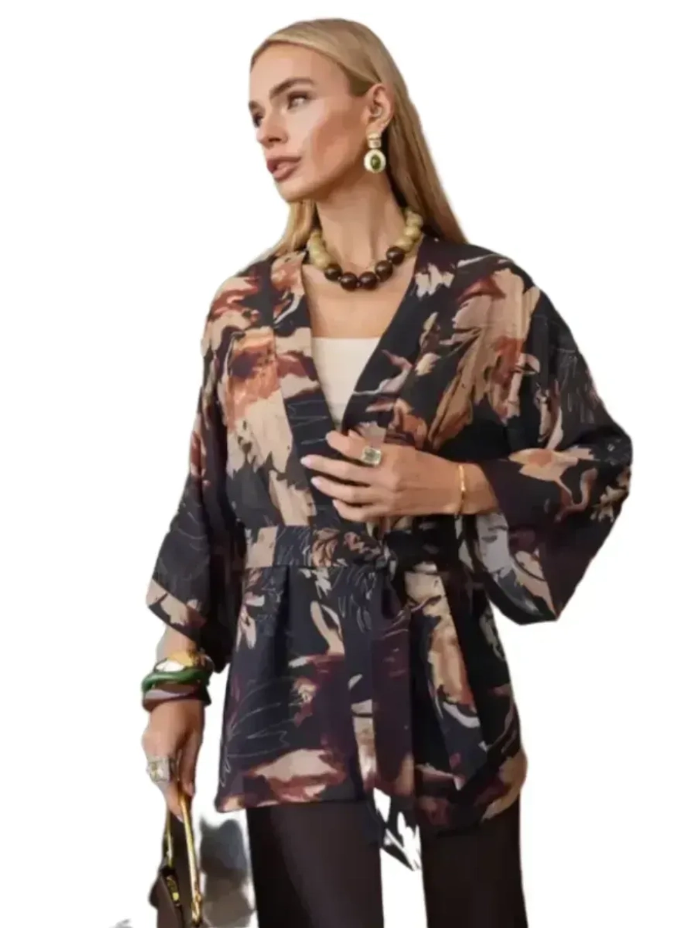 Блузка накидка на платье офисная праздничная прозрачная