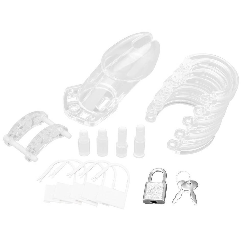 Прозрачная клетка целомудрия Acrylic See-thru Chastity Cage (Цвет: прозрачный)
