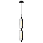 5003/20L L-VISION ODL23 391 черный матовый/прозрачный/стекло Подвес LED 20W 3000K KAVIA