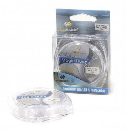 Леска флюорокарбон "Shii Saido" Magic Flurry, L-30 м, d-0,135 мм, test-1,29 кг, прозрачная