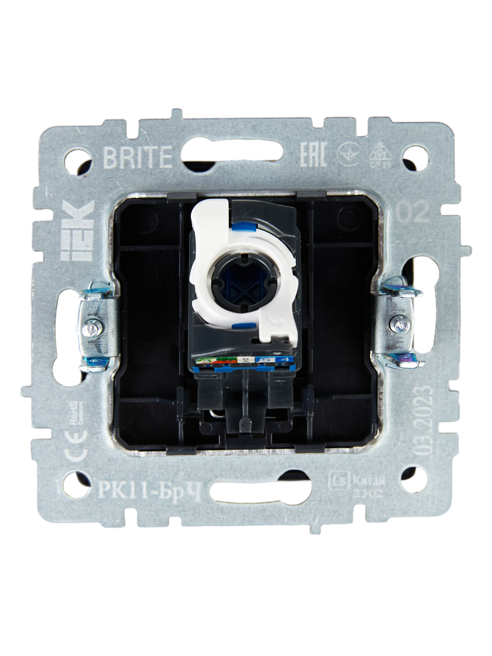 BRITE Розетка компьютерная RJ45 кат.6 РК11-БрЧ черный IEK