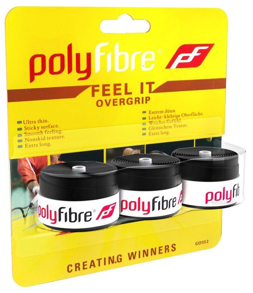 Теннисные намотки Polyfibre Feel It Overgrip 3P - черный