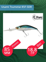 Воблер для рыбалки Usami Tsumetai 85F-SDR, 18.8 гр., цвет #591, (плавающий)