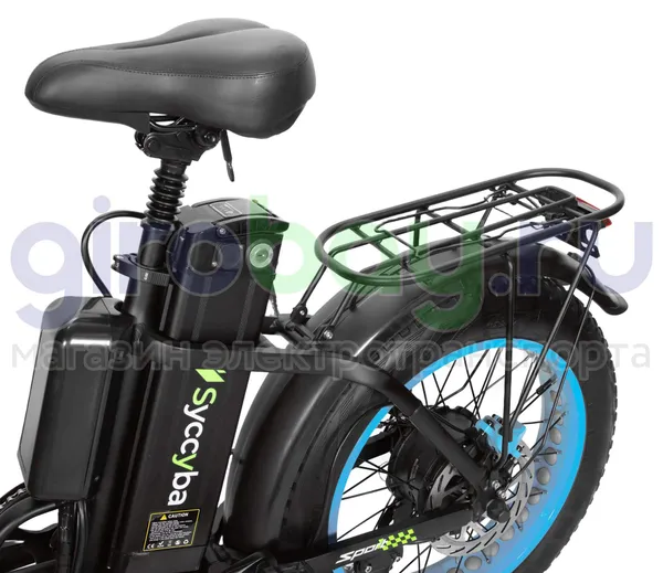 Электровелосипед Syccyba F11 Pro Dual 48V/20Ah (полный привод) - Синий обод фото №12