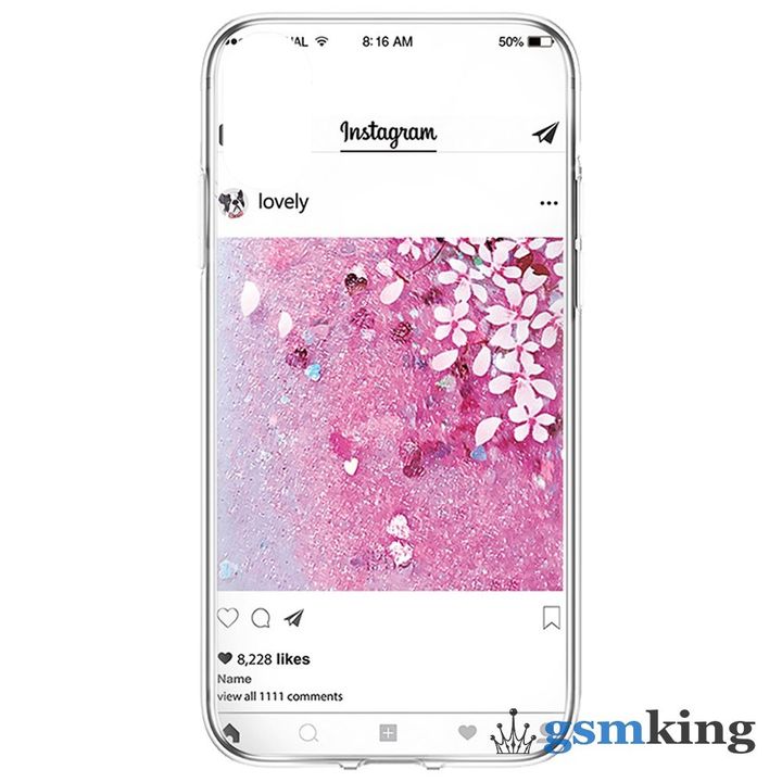 Liquid Case iPhone XS Max Pink Instagram (Розовый инстаграм)