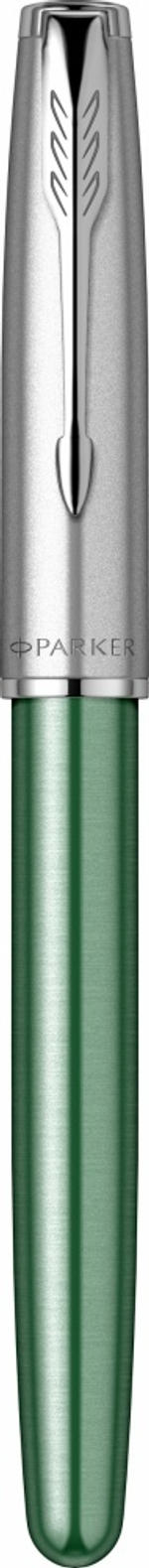 Перьевая ручка Parker Sonnet Essentials Green SB Steel CT 2169362, перо: F, цвет чернил black, в подарочной упаковке.