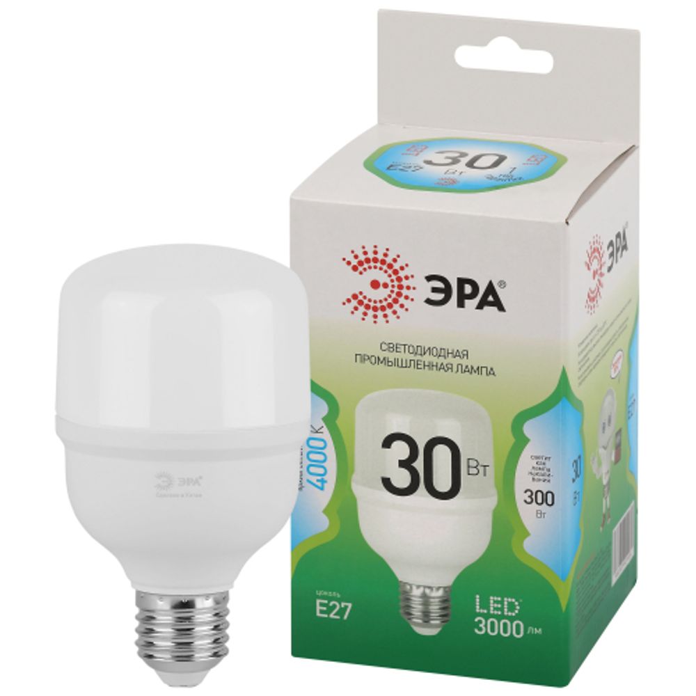 Лампа светодиодная ЭРА GREEN LINE LED POWER T70-30W-840-E27 GL 30Вт колокол яркий белый свет Е27 | Лампы cветодиодные POWER