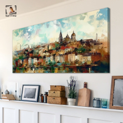 Картина karTTina "ГОРОД ПРОСЫПАЕТСЯ", 80х40 см