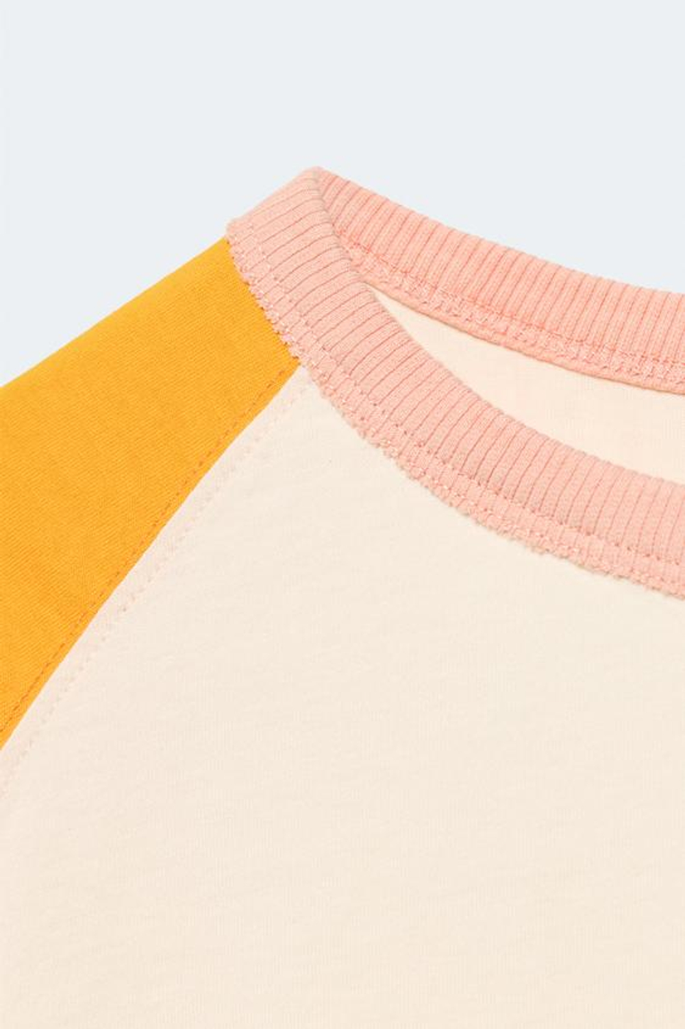 ZARA ФУТБОЛКА С КОНТРАСТНЫМ РУКАВОМ РЕГЛАН - LIMITED EDITION, ТЫКВЕННЫЙ