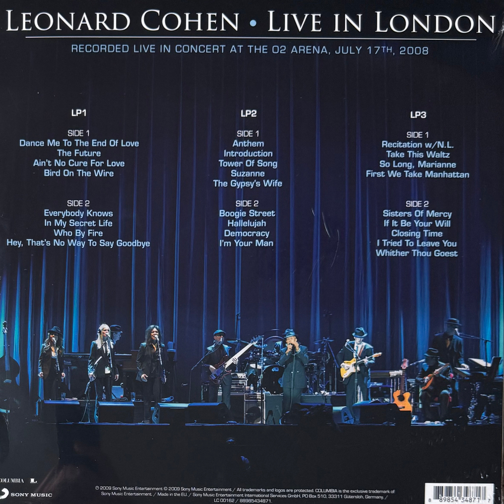 Leonard Cohen ‎– Live In London 3LP (Европа 2018г.)