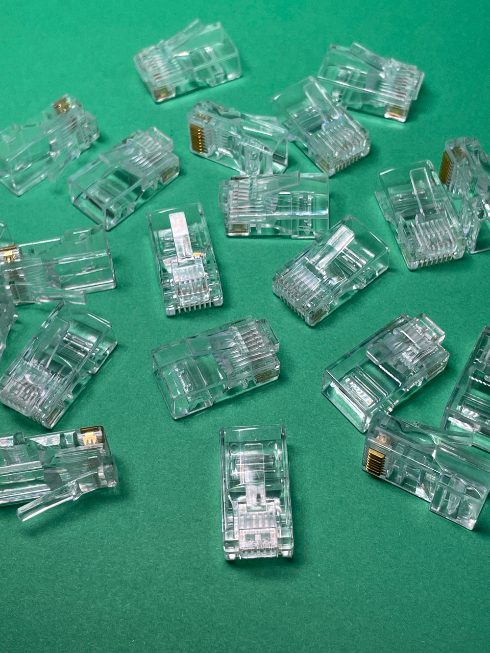 20 шт. Коннектор для интернет кабеля RJ45 cat.5e 8P8C, неэкранированный, штекер для витой пары