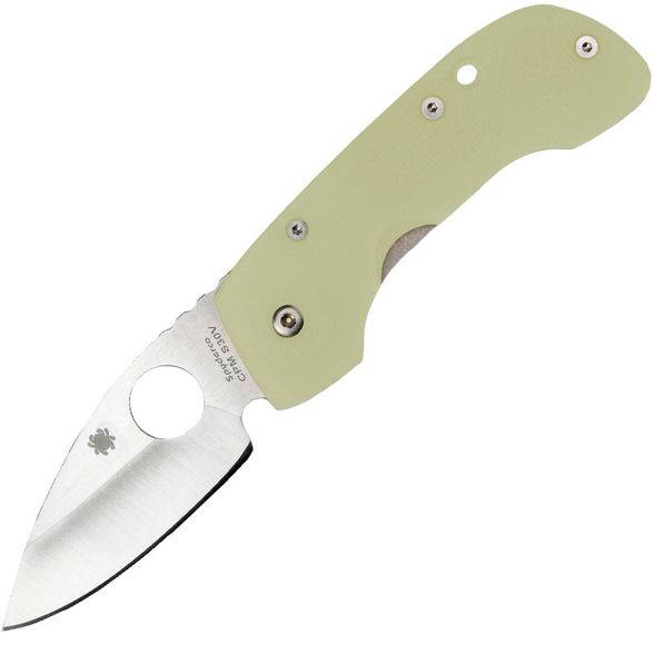 Цена наНож складной Leaf Storm Spyderco 128GP, сталь CPM S30V Satin Plain, рукоять титан/G10, зелёный