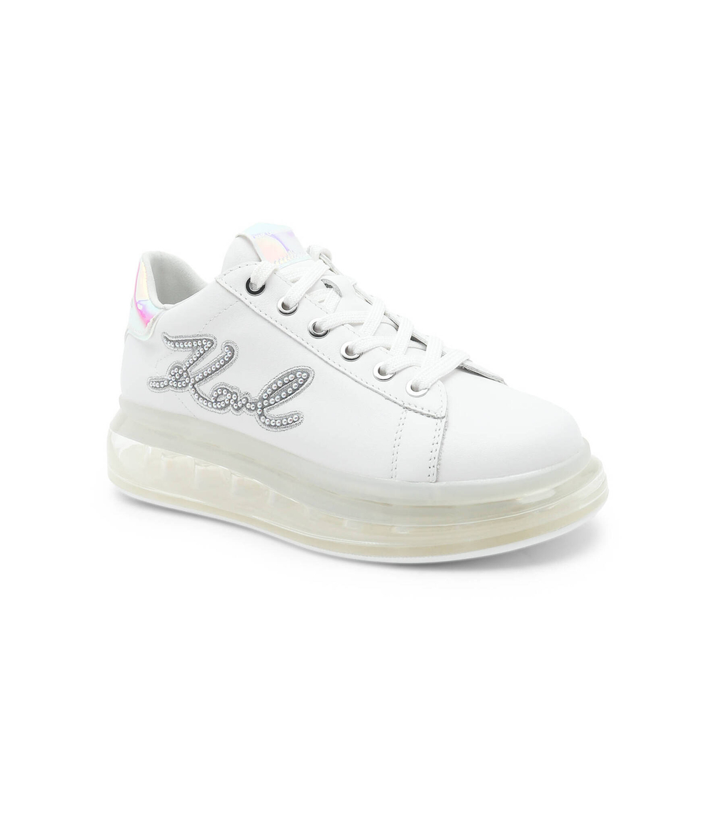 Кожаные кроссовки kapri kushion signia pearl logo lo Karl Lagerfeld - белый(KL62610P)