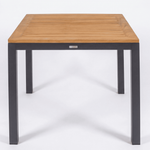 Стол обеденный ТЕЛЛА алюминий, тик 80x80 см (4 ножки)