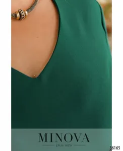 Платье 389-1-зеленый Minova