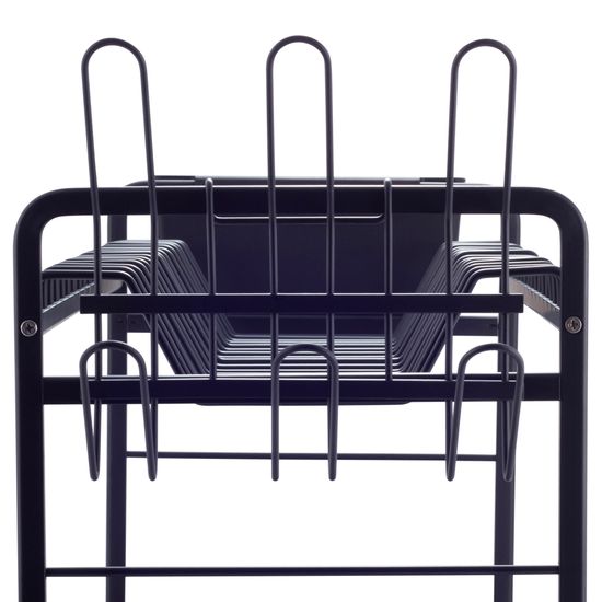 Сушилка для посуды Ofenbach NB 100401 двухъярусная черная (52х24,7х34,5 см) из алюминия с поддоном