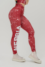 ЛЕГИНСЫ WORKOUT LEGGINGS ROUGH GIRL 616 Красные