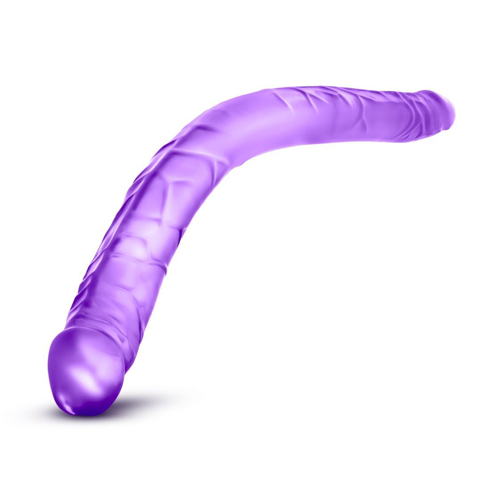 Фиолетовый двусторонний фаллоимитатор B Yours 16 Double Dildo - 40,6 см. (Цвет: фиолетовый)