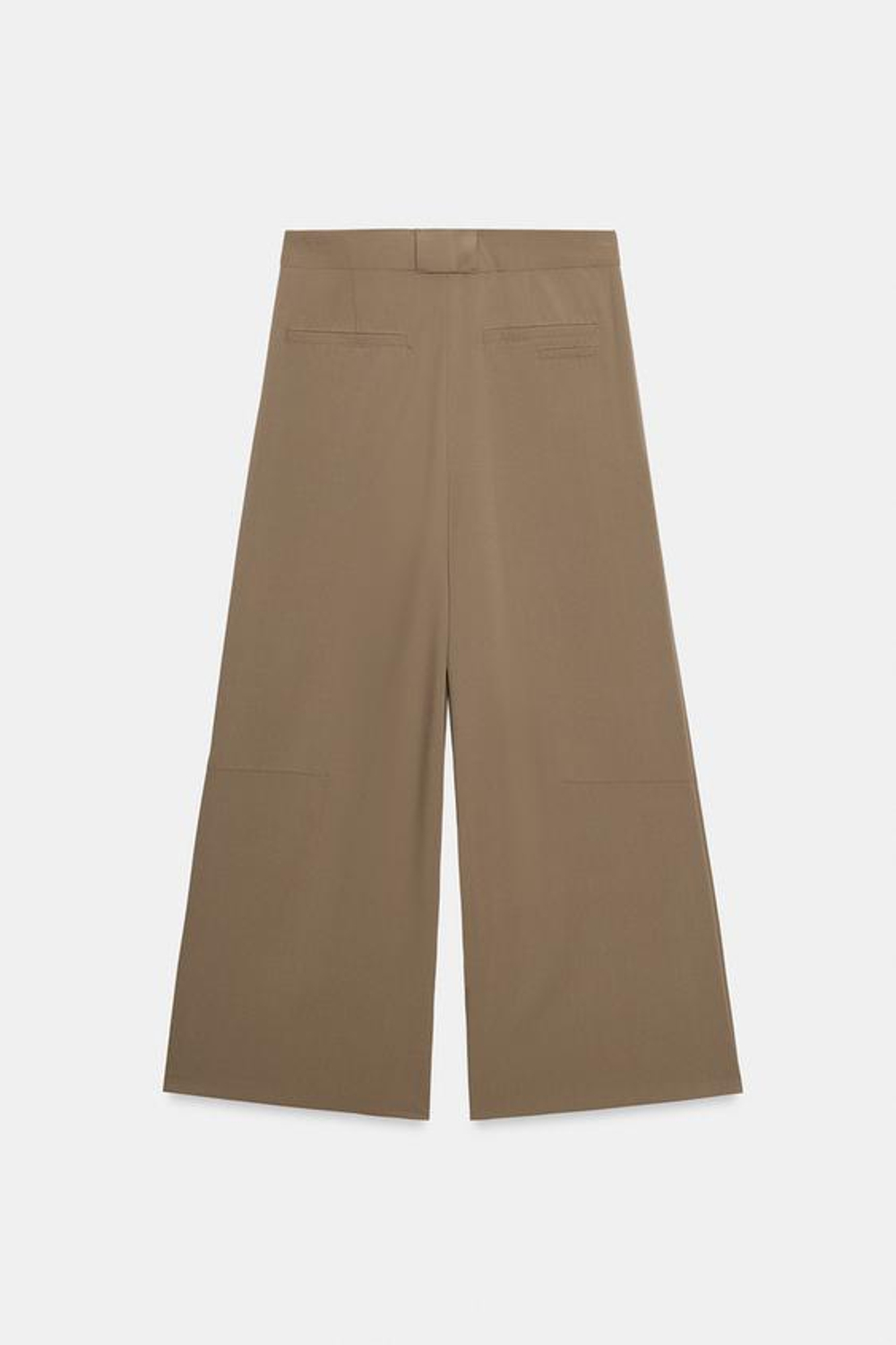 ZARA БРЮКИ С ЗАЩИПАМИ И СТРОЧКОЙ, РЫЖЕВАТО-КОРИЧНЕВЫЙ