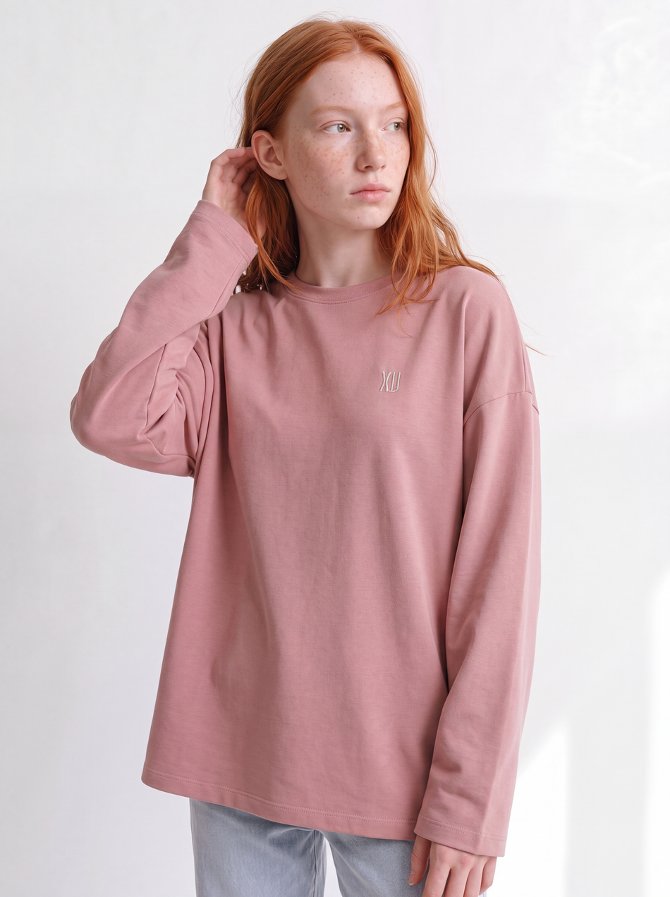 ЛОНГСЛИВ ОВЕРСАЙЗ PINK