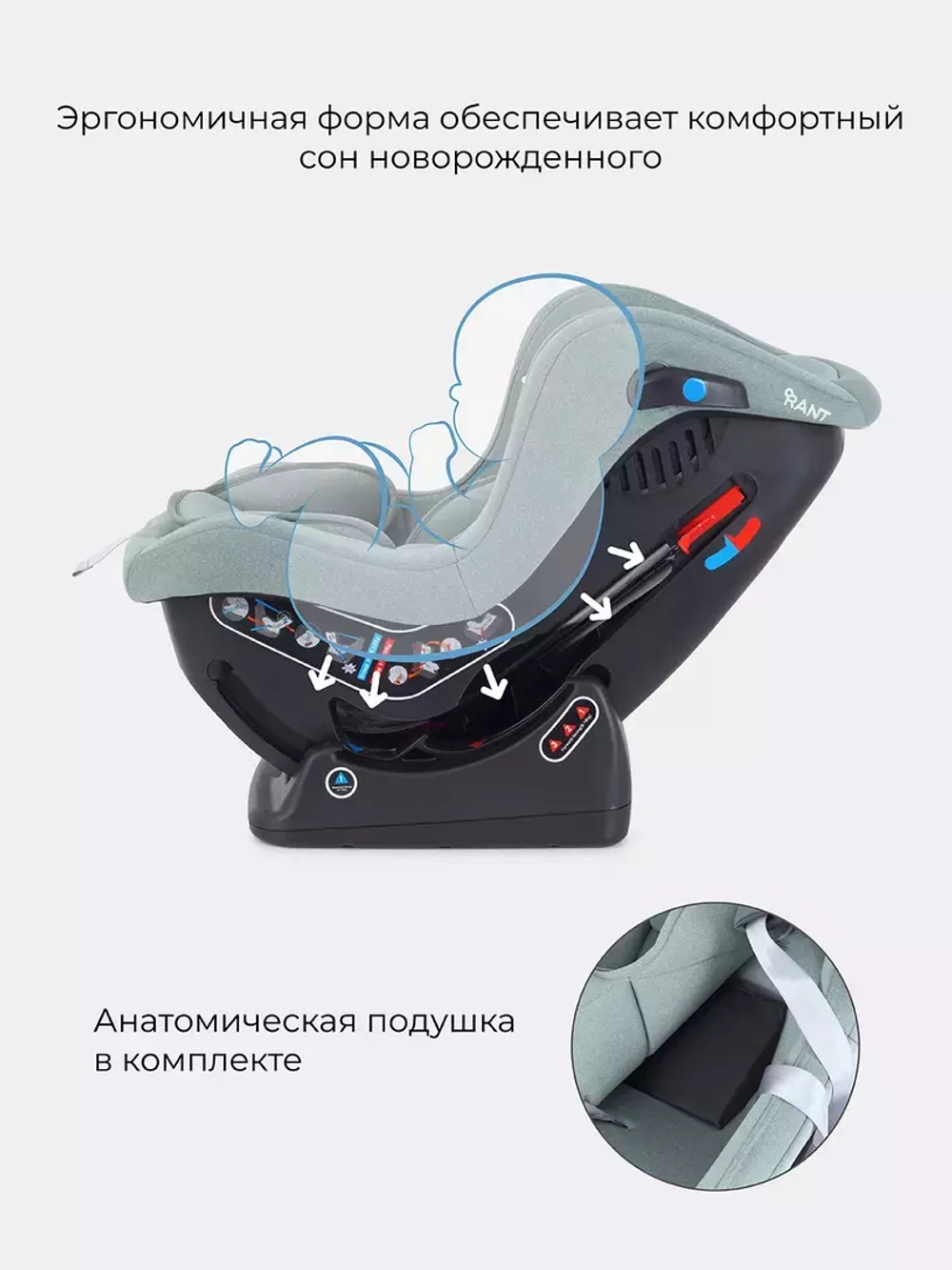 Автокресло RANT LB-777 "Pilot" Active Line (Green) группа 0-1 (0-18 кг)